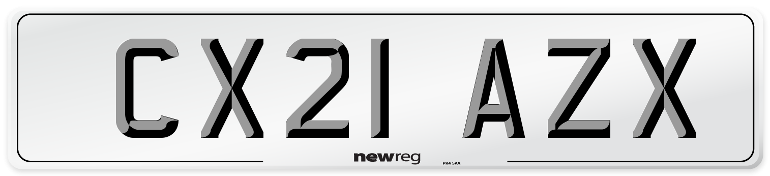 CX21 AZX Number Plate from New Reg